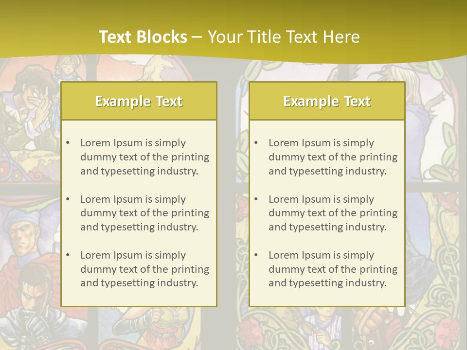An Image Of A Church Window With The Words Name Of Presentation Company Name PowerPoint Template