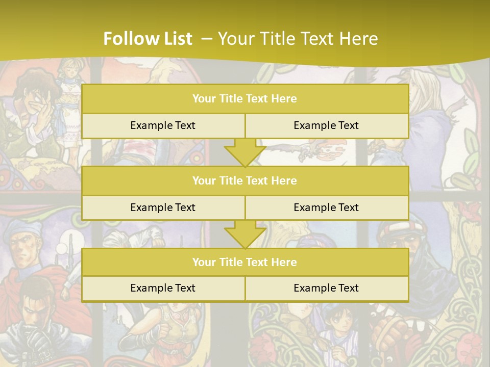 An Image Of A Church Window With The Words Name Of Presentation Company Name PowerPoint Template