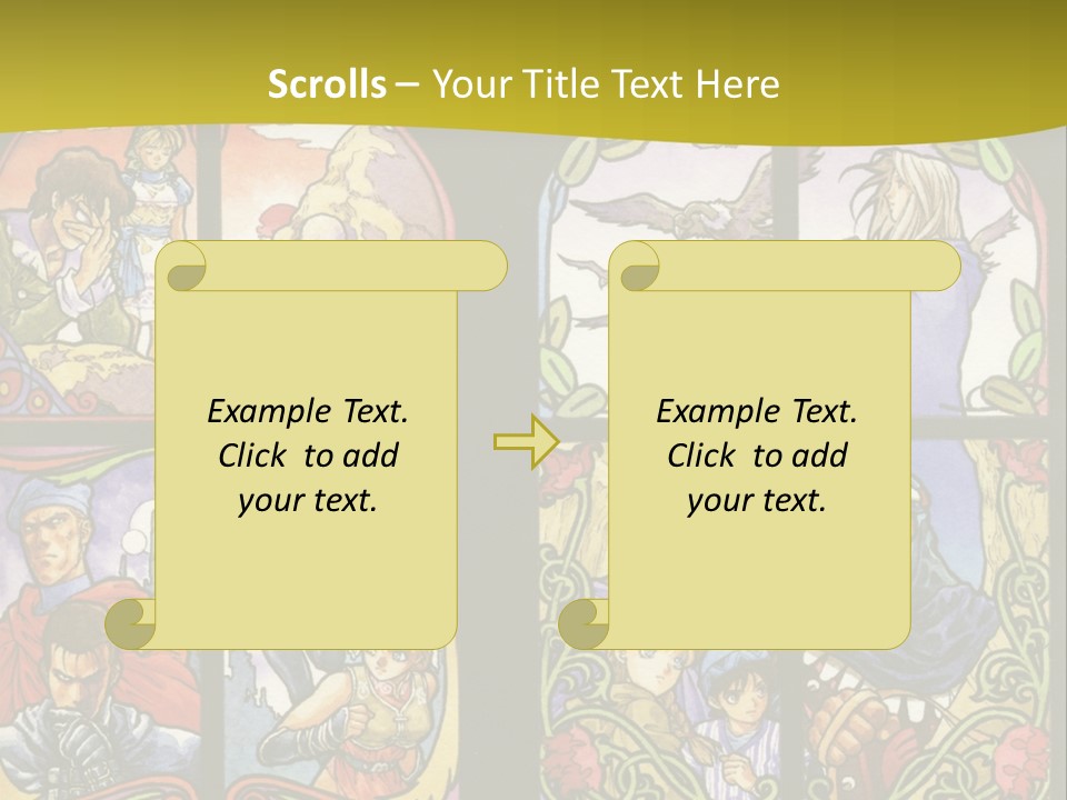 An Image Of A Church Window With The Words Name Of Presentation Company Name PowerPoint Template