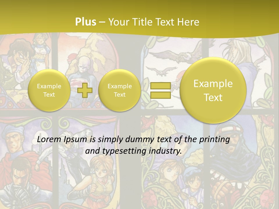 An Image Of A Church Window With The Words Name Of Presentation Company Name PowerPoint Template