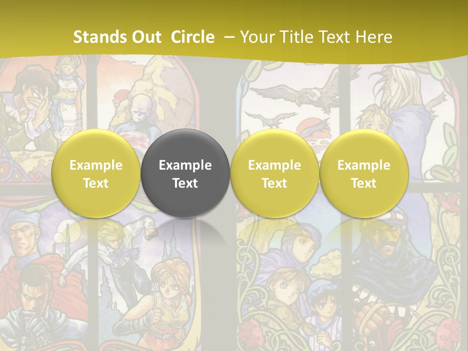 An Image Of A Church Window With The Words Name Of Presentation Company Name PowerPoint Template