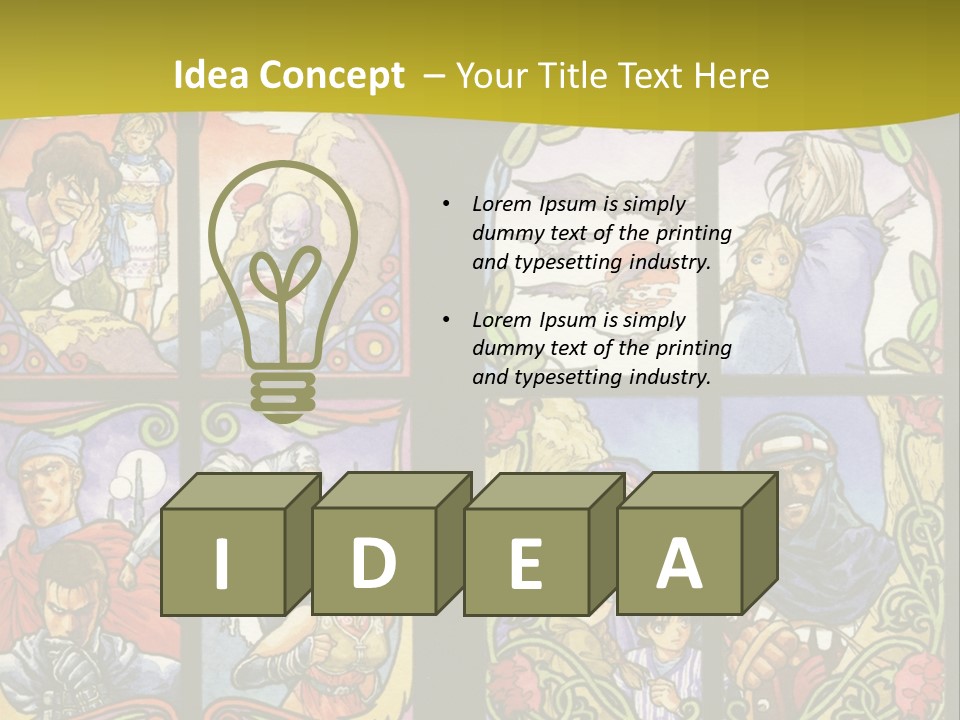 An Image Of A Church Window With The Words Name Of Presentation Company Name PowerPoint Template