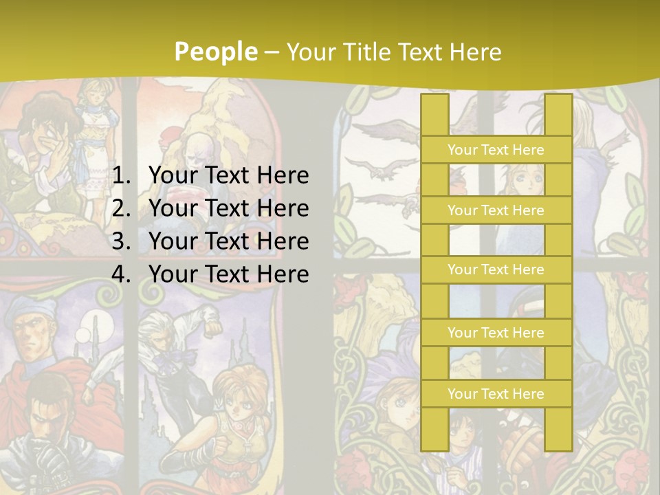 An Image Of A Church Window With The Words Name Of Presentation Company Name PowerPoint Template