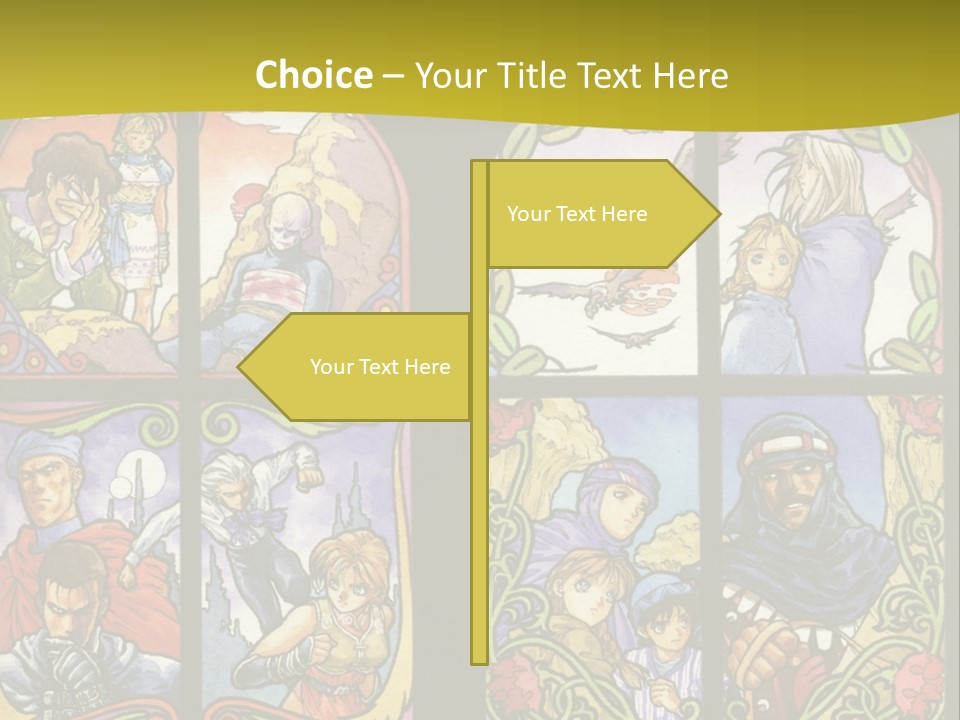 An Image Of A Church Window With The Words Name Of Presentation Company Name PowerPoint Template