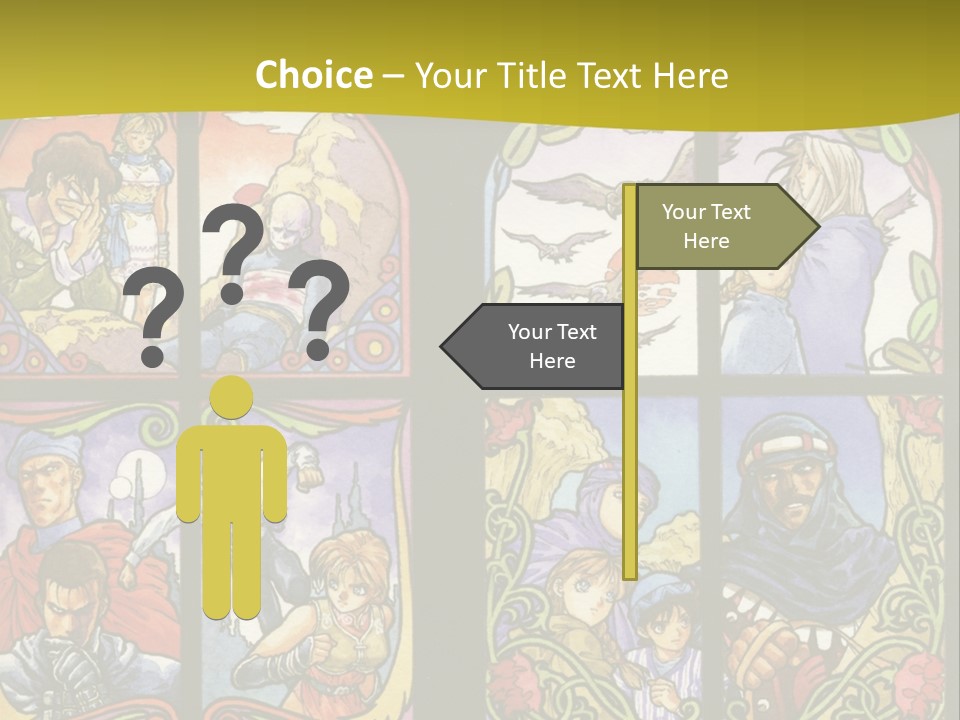 An Image Of A Church Window With The Words Name Of Presentation Company Name PowerPoint Template