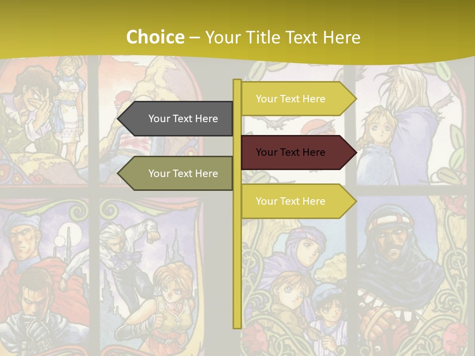 An Image Of A Church Window With The Words Name Of Presentation Company Name PowerPoint Template