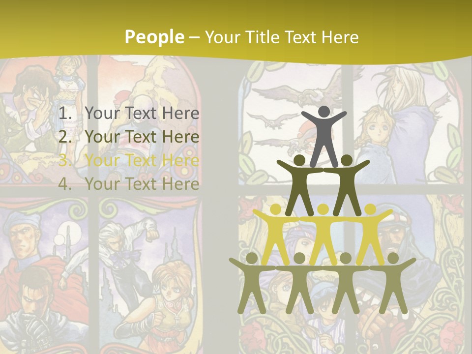 An Image Of A Church Window With The Words Name Of Presentation Company Name PowerPoint Template