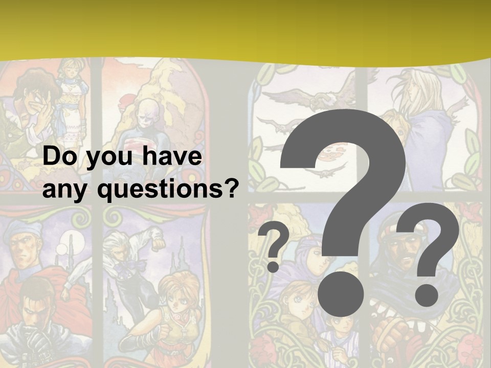 An Image Of A Church Window With The Words Name Of Presentation Company Name PowerPoint Template