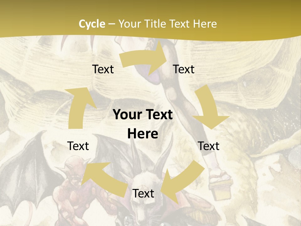 A Picture Of A Man Riding A Horse With A Dragon On It PowerPoint Template