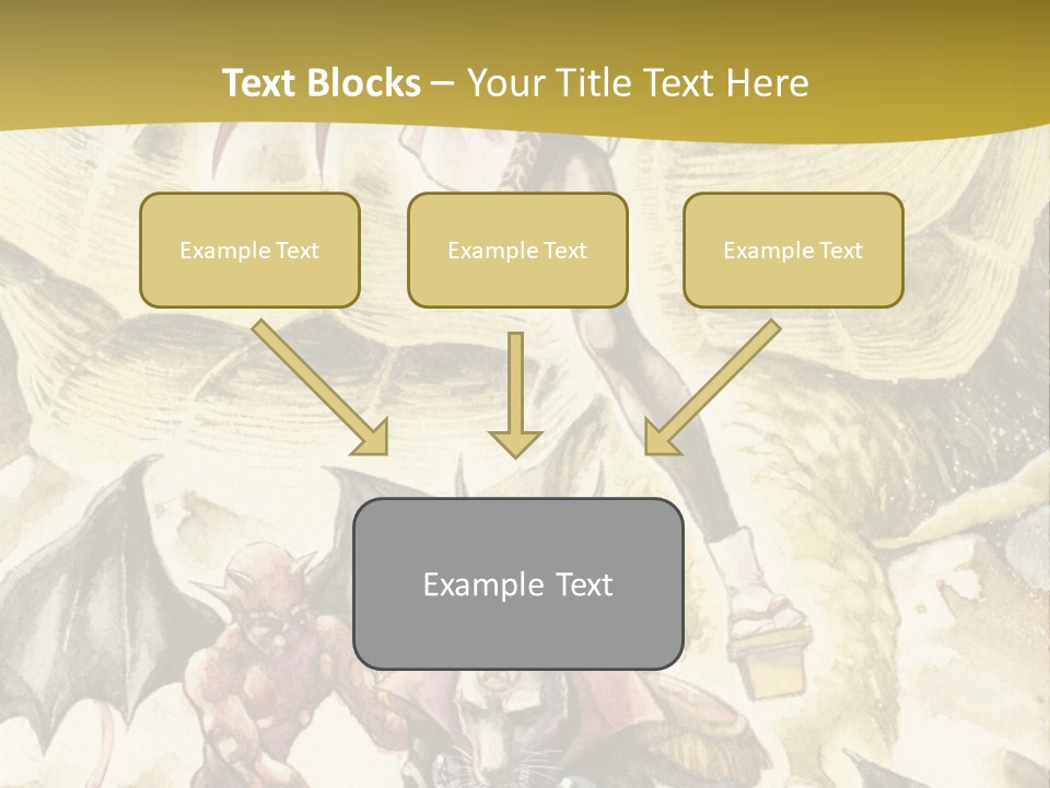 A Picture Of A Man Riding A Horse With A Dragon On It PowerPoint Template