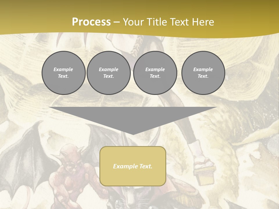 A Picture Of A Man Riding A Horse With A Dragon On It PowerPoint Template