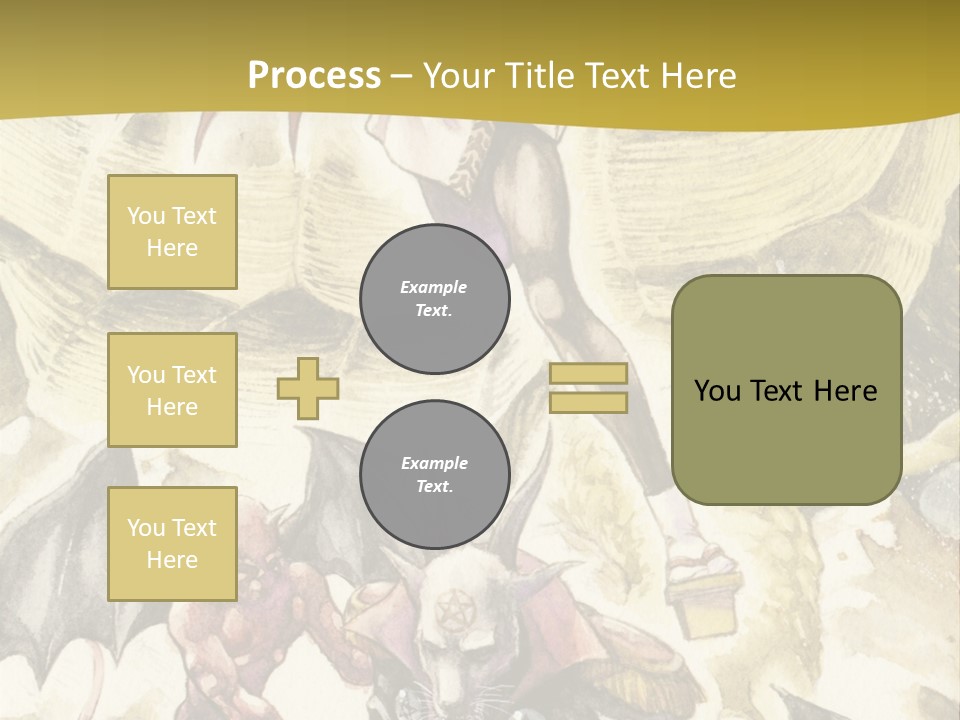 A Picture Of A Man Riding A Horse With A Dragon On It PowerPoint Template
