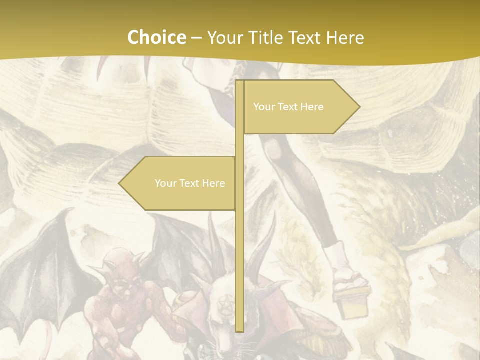 A Picture Of A Man Riding A Horse With A Dragon On It PowerPoint Template