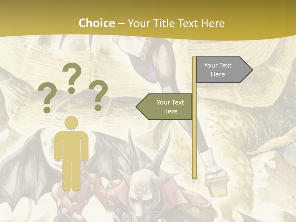 A Picture Of A Man Riding A Horse With A Dragon On It PowerPoint Template