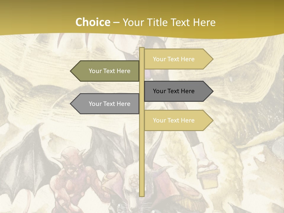 A Picture Of A Man Riding A Horse With A Dragon On It PowerPoint Template