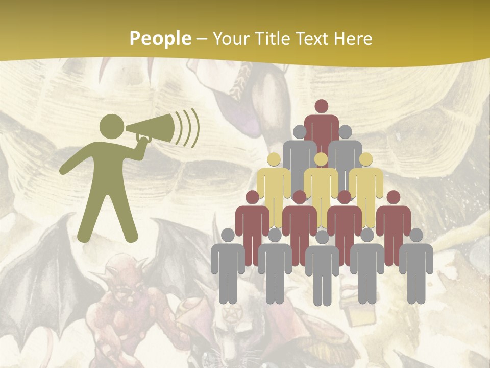 A Picture Of A Man Riding A Horse With A Dragon On It PowerPoint Template