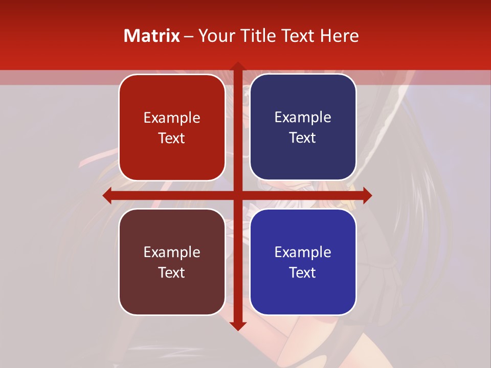 A Couple Of Anime Characters With Swords In Their Hands PowerPoint Template