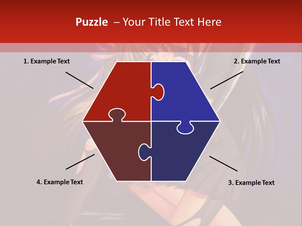 A Couple Of Anime Characters With Swords In Their Hands PowerPoint Template