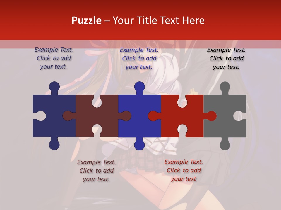 A Couple Of Anime Characters With Swords In Their Hands PowerPoint Template