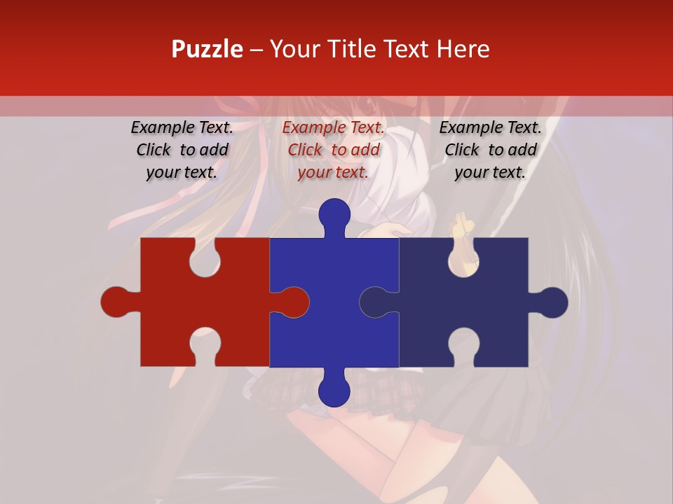 A Couple Of Anime Characters With Swords In Their Hands PowerPoint Template