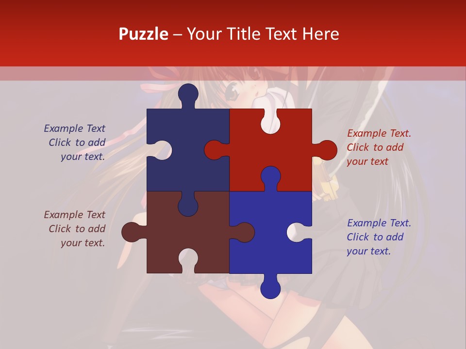 A Couple Of Anime Characters With Swords In Their Hands PowerPoint Template