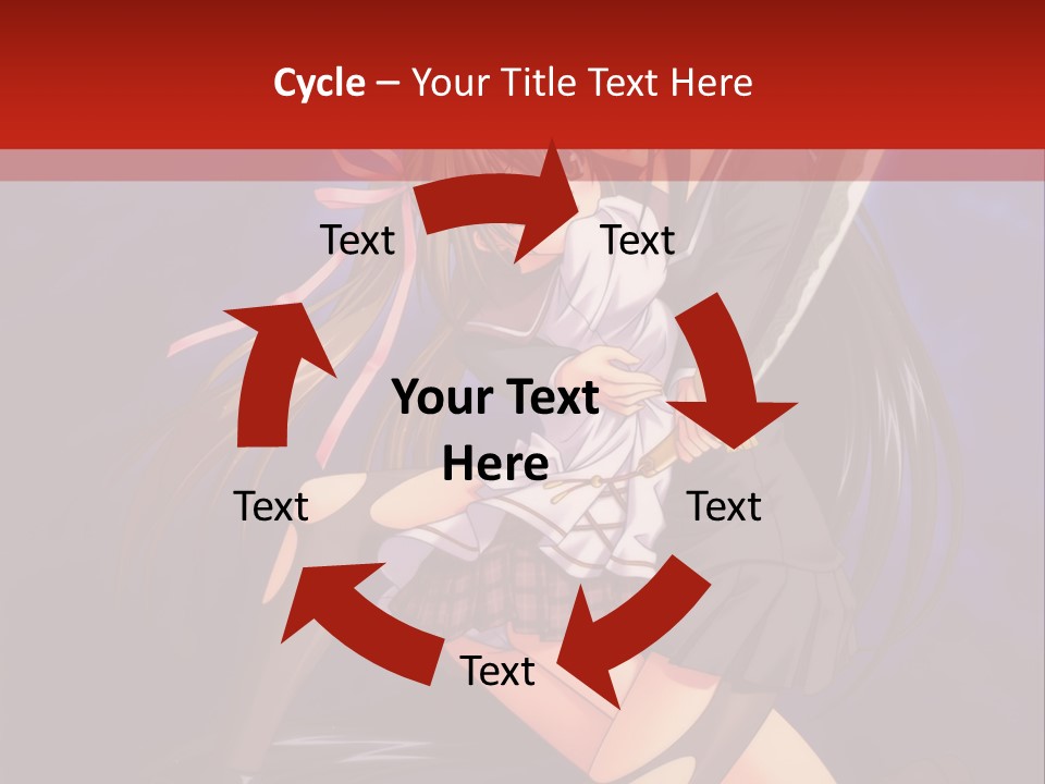 A Couple Of Anime Characters With Swords In Their Hands PowerPoint Template