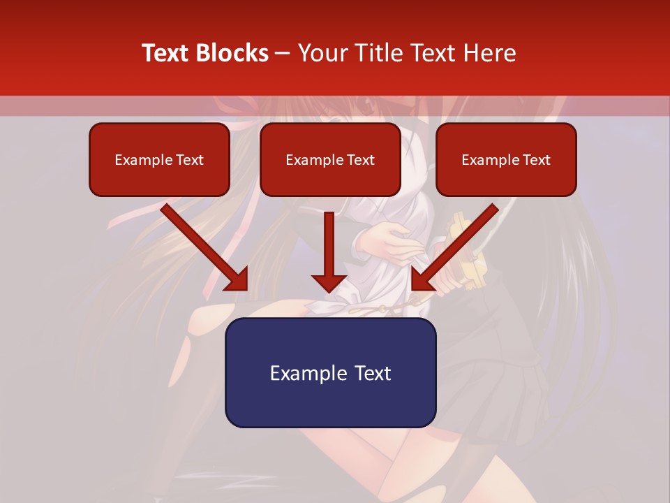 A Couple Of Anime Characters With Swords In Their Hands PowerPoint Template