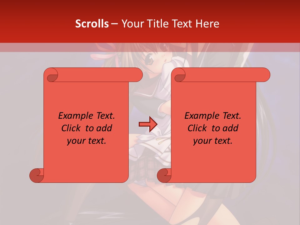 A Couple Of Anime Characters With Swords In Their Hands PowerPoint Template