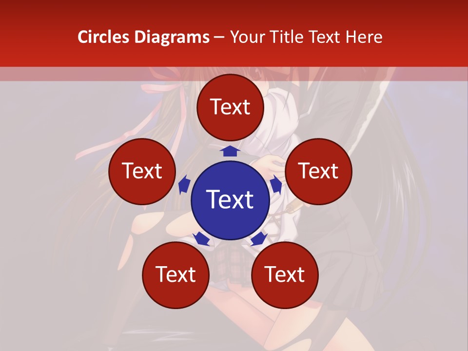 A Couple Of Anime Characters With Swords In Their Hands PowerPoint Template