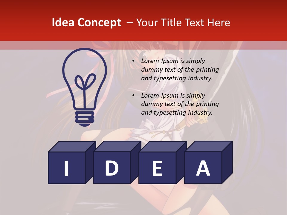 A Couple Of Anime Characters With Swords In Their Hands PowerPoint Template