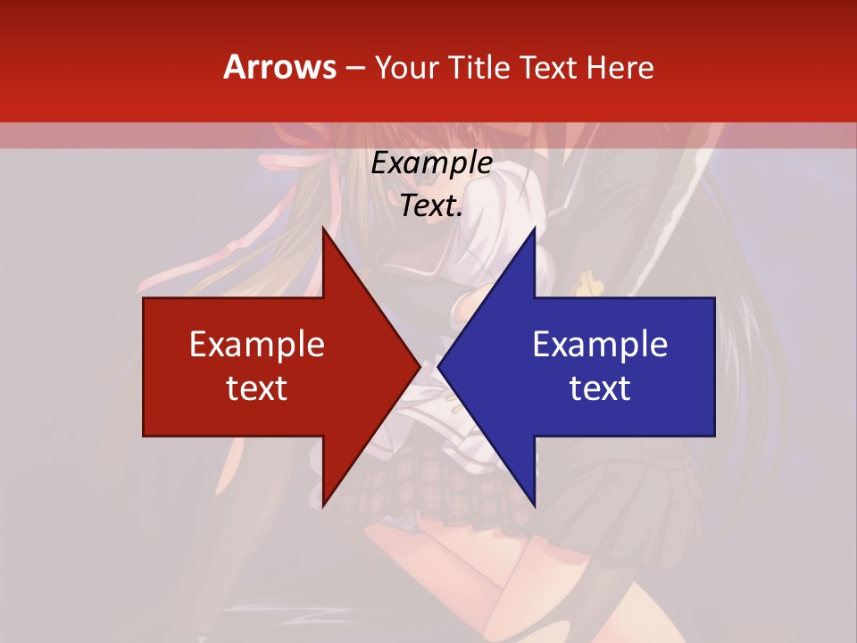 A Couple Of Anime Characters With Swords In Their Hands PowerPoint Template