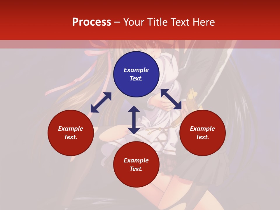 A Couple Of Anime Characters With Swords In Their Hands PowerPoint Template