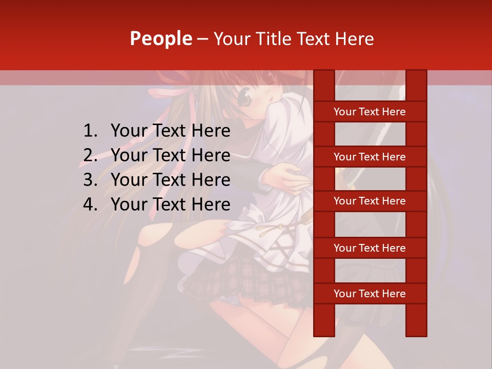 A Couple Of Anime Characters With Swords In Their Hands PowerPoint Template