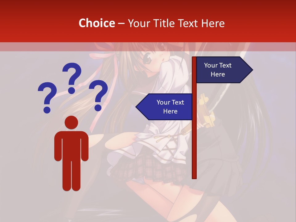 A Couple Of Anime Characters With Swords In Their Hands PowerPoint Template