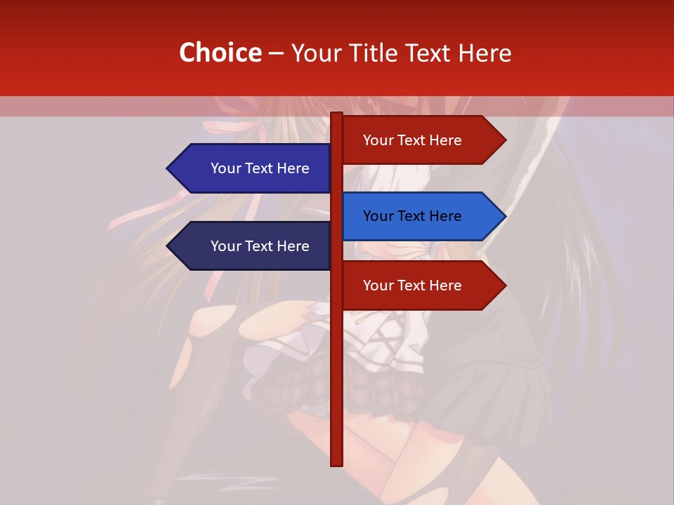 A Couple Of Anime Characters With Swords In Their Hands PowerPoint Template