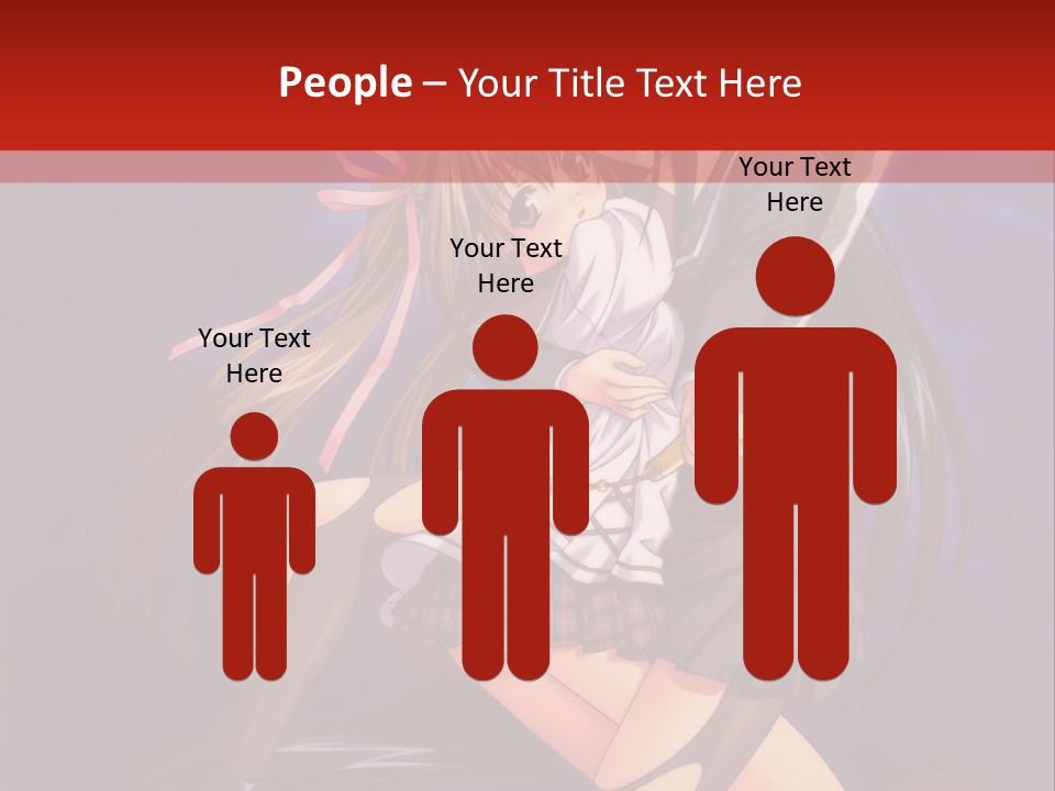 A Couple Of Anime Characters With Swords In Their Hands PowerPoint Template