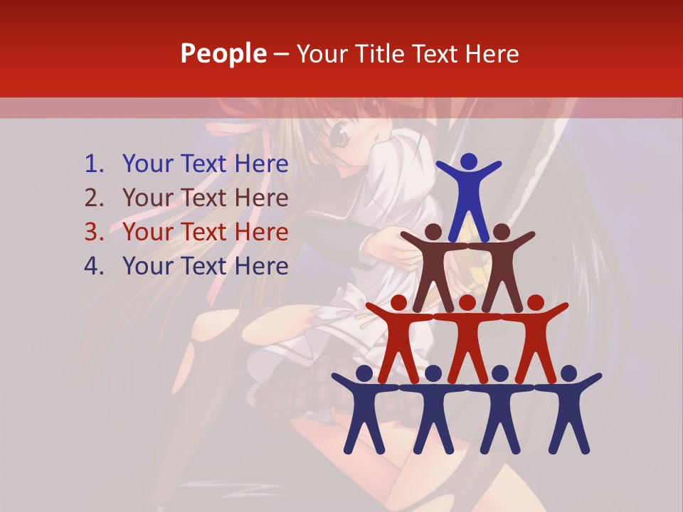 A Couple Of Anime Characters With Swords In Their Hands PowerPoint Template