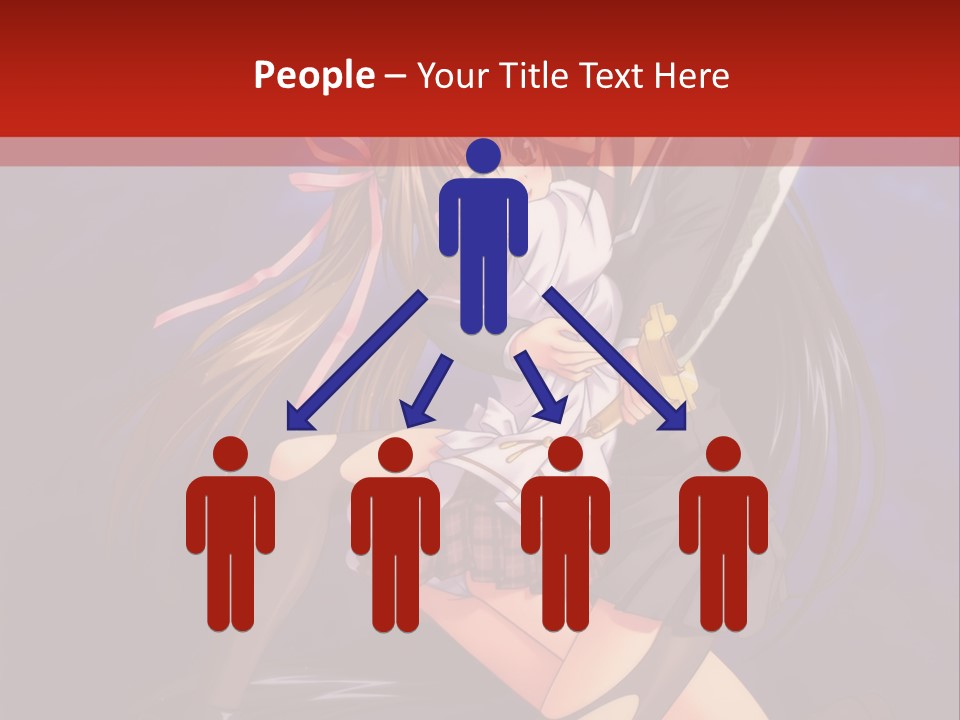 A Couple Of Anime Characters With Swords In Their Hands PowerPoint Template