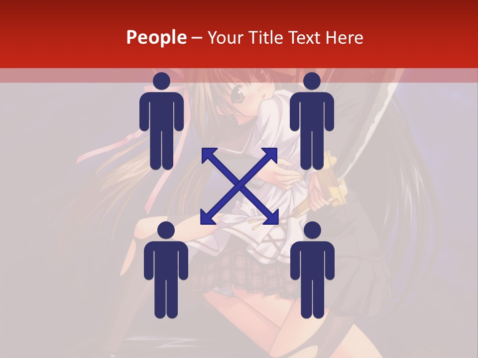 A Couple Of Anime Characters With Swords In Their Hands PowerPoint Template