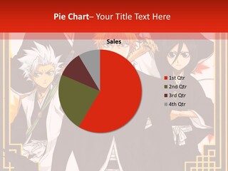 A Group Of Anime Characters With A Red Background PowerPoint Template