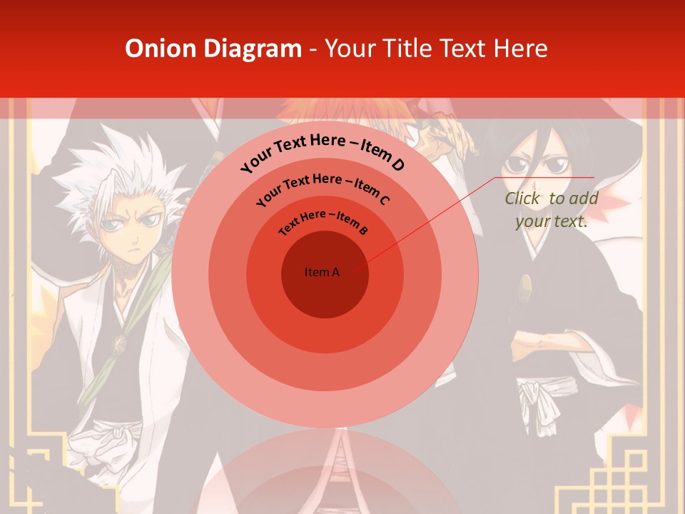 A Group Of Anime Characters With A Red Background PowerPoint Template