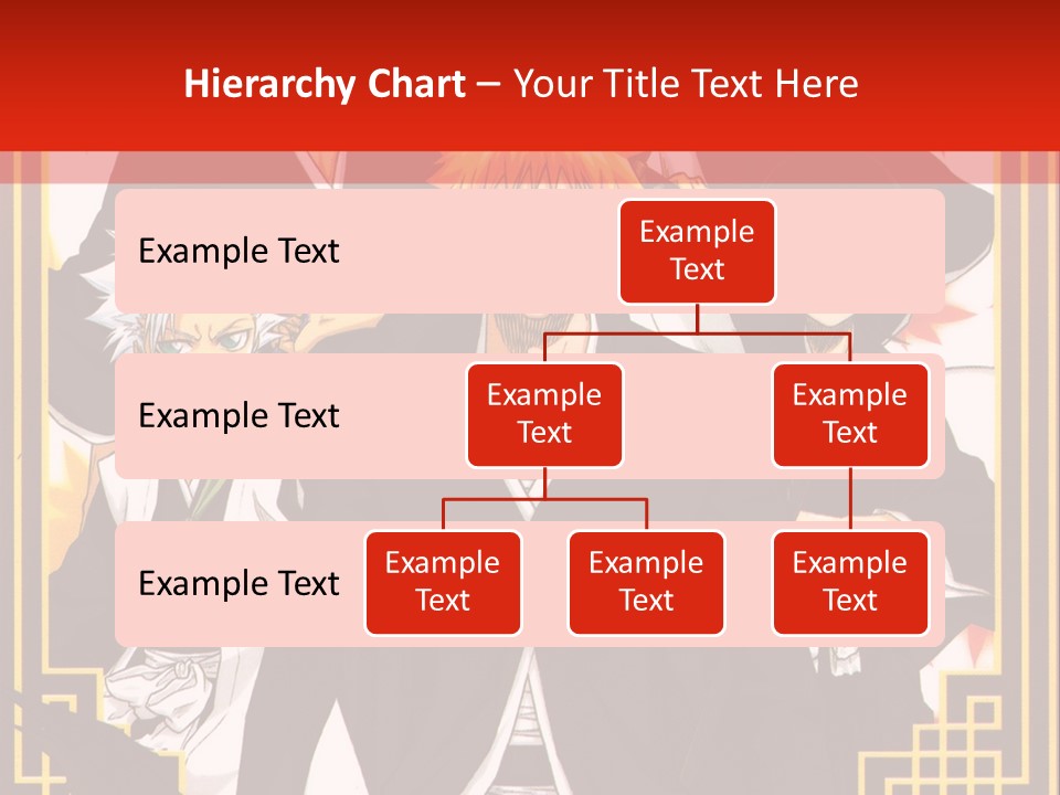 A Group Of Anime Characters With A Red Background PowerPoint Template