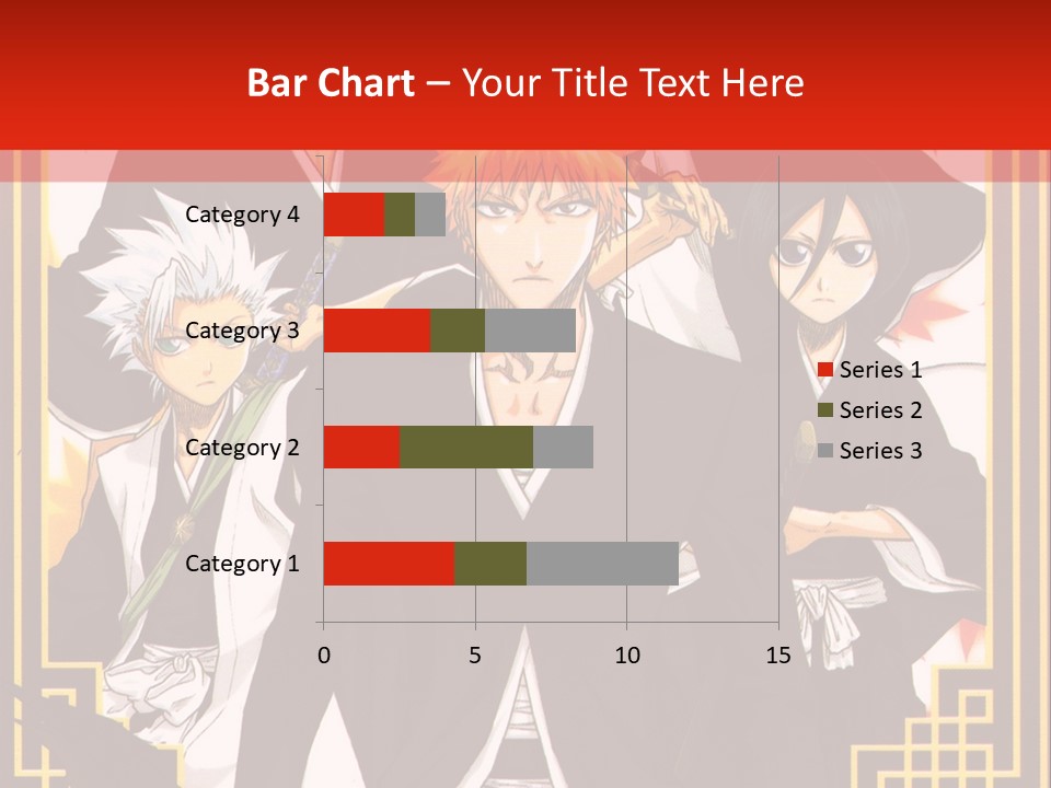 A Group Of Anime Characters With A Red Background PowerPoint Template