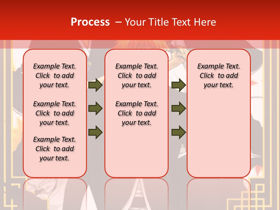 A Group Of Anime Characters With A Red Background PowerPoint Template