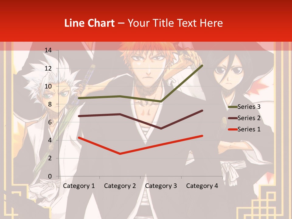 A Group Of Anime Characters With A Red Background PowerPoint Template