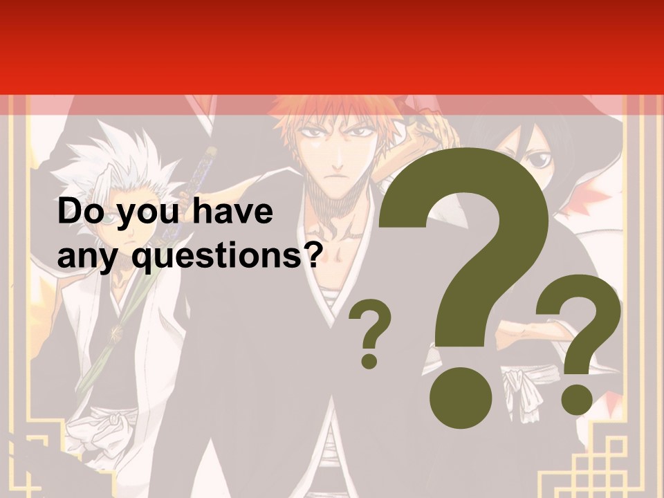 A Group Of Anime Characters With A Red Background PowerPoint Template