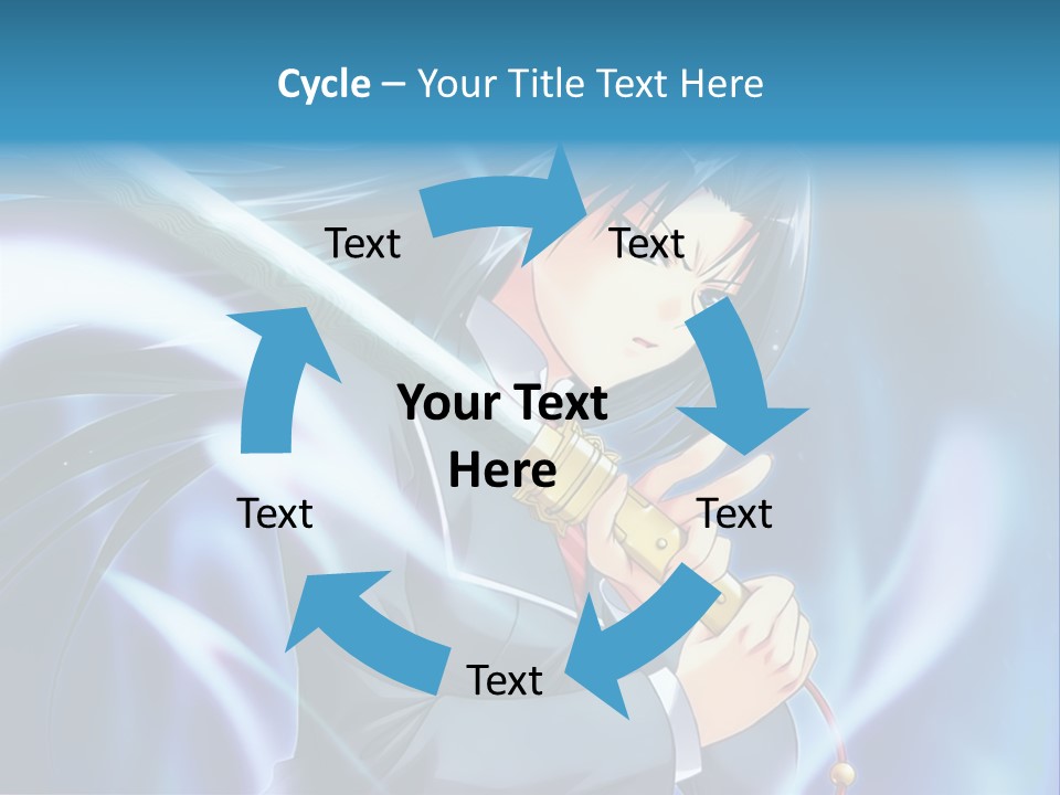 A Woman Holding A Sword In Her Hands PowerPoint Template