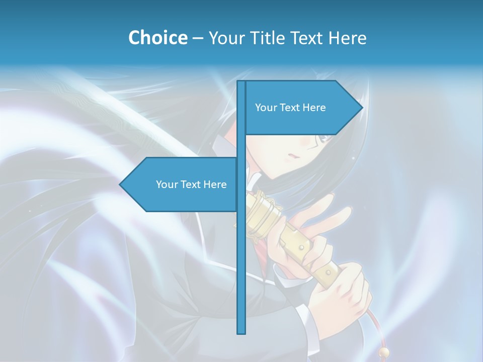 A Woman Holding A Sword In Her Hands PowerPoint Template