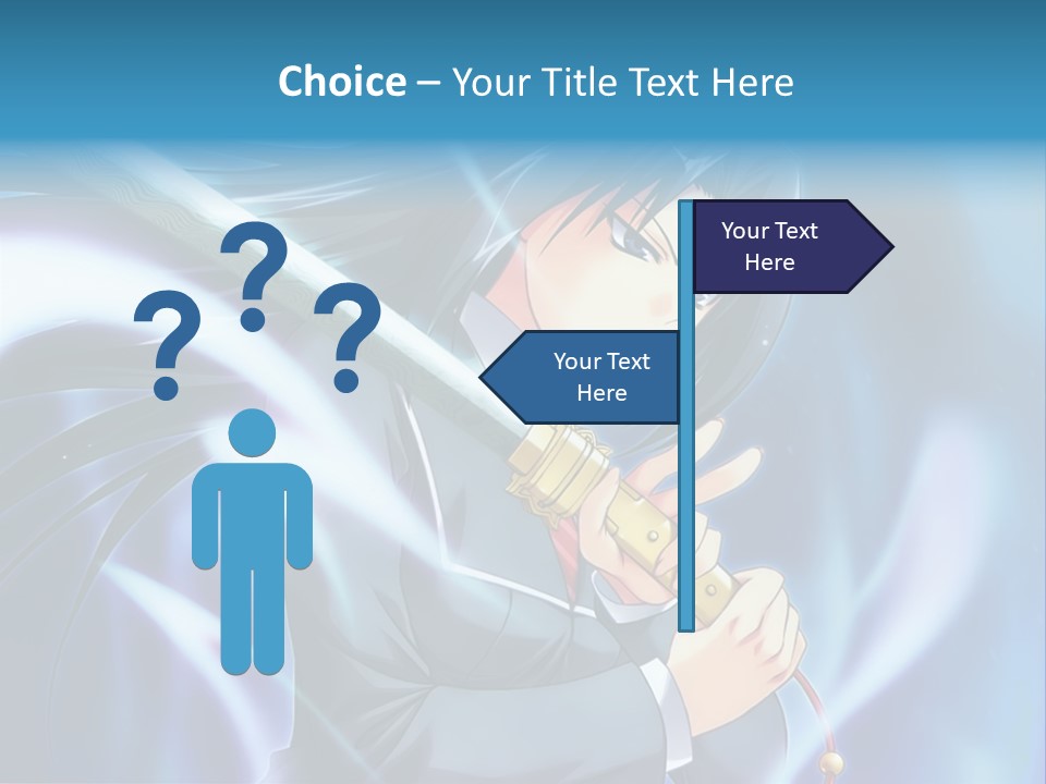 A Woman Holding A Sword In Her Hands PowerPoint Template