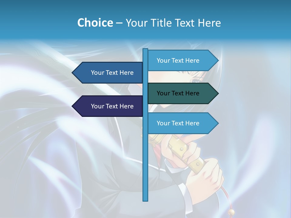 A Woman Holding A Sword In Her Hands PowerPoint Template